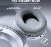 Razer Kaira HyperSpeed Wireless Gaming Headset for PlayStation 5, featuring TriForce 50mm Drivers, HyperClear Cardioid Microphone, Memory Foam Ear Cushions, Bluetooth Connectivity, up to 30 Hours Battery Life, White/Black